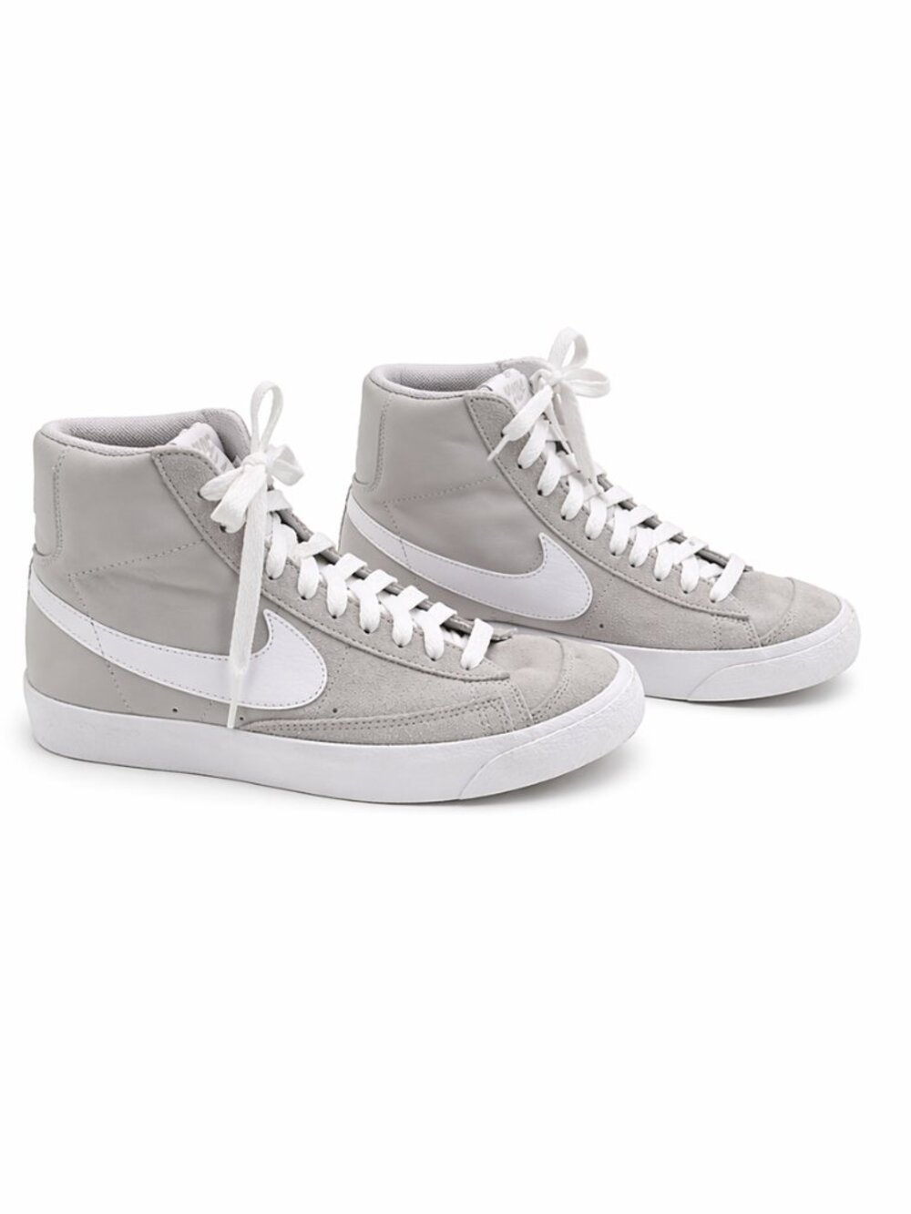 Youth Nike Light Gray and White High Top Sneakers, Youth Size 5.5